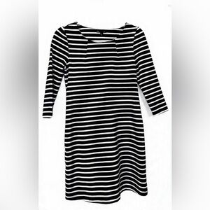 GAP Navy and White Long Sleeve Dress